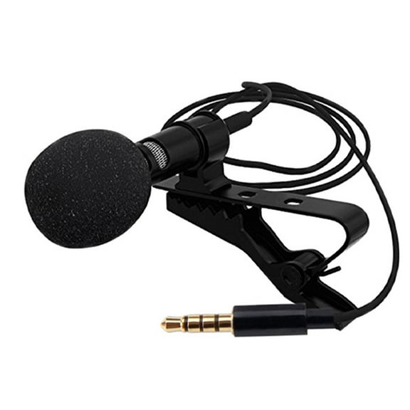 WEAVILUX 1Set Recording Microphone Clip on Lavalier Mic Shockproof Durable