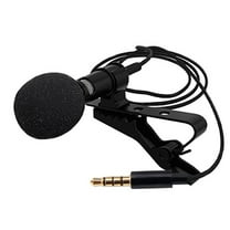 WEAVILUX 1Set Recording Microphone Clip on Lavalier Mic Shockproof Durable