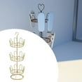 thumbnail image 4 of Zapatero giratorio Macarena organizador de zapatos redondo Metal tres niveles para balcones Oro, 4 of 8