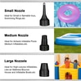 thumbnail image 3 of HLONK Air Pump for Inflatables  Portable Quick-Fill Electric Air Mattress Pump with 3 Nozzles  Inflator & Deflator Pumps for Outdoor Camping  Pool Floats  Inflatables Couch  Swimming Ring, 3 of 7