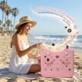thumbnail image 5 of Zzjniupiyyds Bogg Bag Charms – Cute Pearls & Butterfly Flowers Tote Accessories, Decorative Insert for Simply Southern Beach Tote, 5 of 6