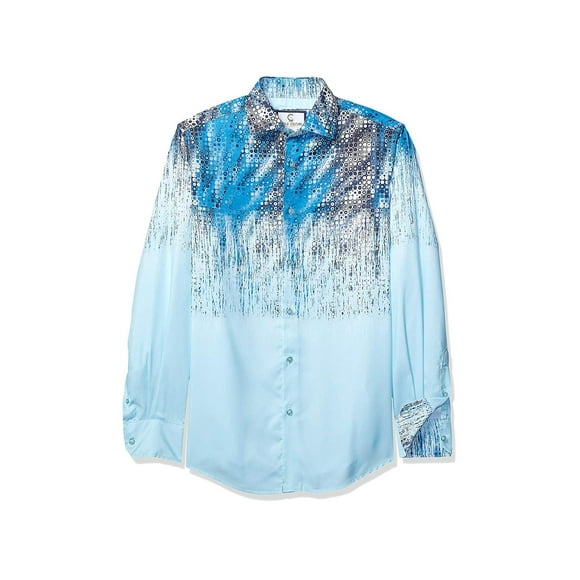 Azaro Uomo Men's Big and Tall Long Sleeve Dress Shirt