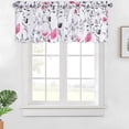 thumbnail image 4 of Alishomtll Floral Kitchen Hot Pink Flower Print Valance Curtains, 52" x 18", 4 of 7