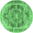 thumbnail image 1 of Ahgly Company Indoor Round Persian Emerald Green Traditional Area Rugs, 6' Round, 1 of 4