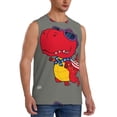 thumbnail image 2 of Gaeub Dinosaur Super Hero Cartoon Men's Sleeveless Muscle Shirts Workout Tank Tops, Odor Protection and Comfortable - XX-Large, 2 of 8