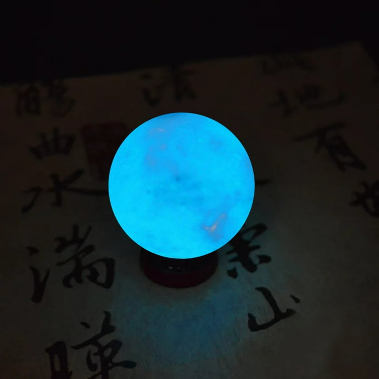 Stone Luminous Ball The in Crystal Glow Dark Quartz Blue