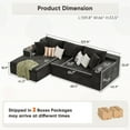 thumbnail image 5 of Furmax 109" L-Shape Cloud Modular Sectional Sofa with Deep Seat Convertible Couch Living Room Furniture Sets with Corduroy Fabric, No Assembly Required,Black, 5 of 6