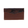 thumbnail image 1 of Buxton  Tooled Leather Organizer Clutch (Women's), 1 of 5