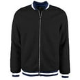 thumbnail image 2 of Ideology Mens Striped Rib Fleece Jacket, Black, X-Large, 2 of 4