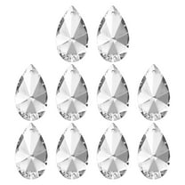 Uxcell K9 Crystal Pendants Teardrop Beads, 10 Pack 38mm Chandelier Prisms Parts Hanging Beads DIY Lamp for Arts Crafts Decor, Clear