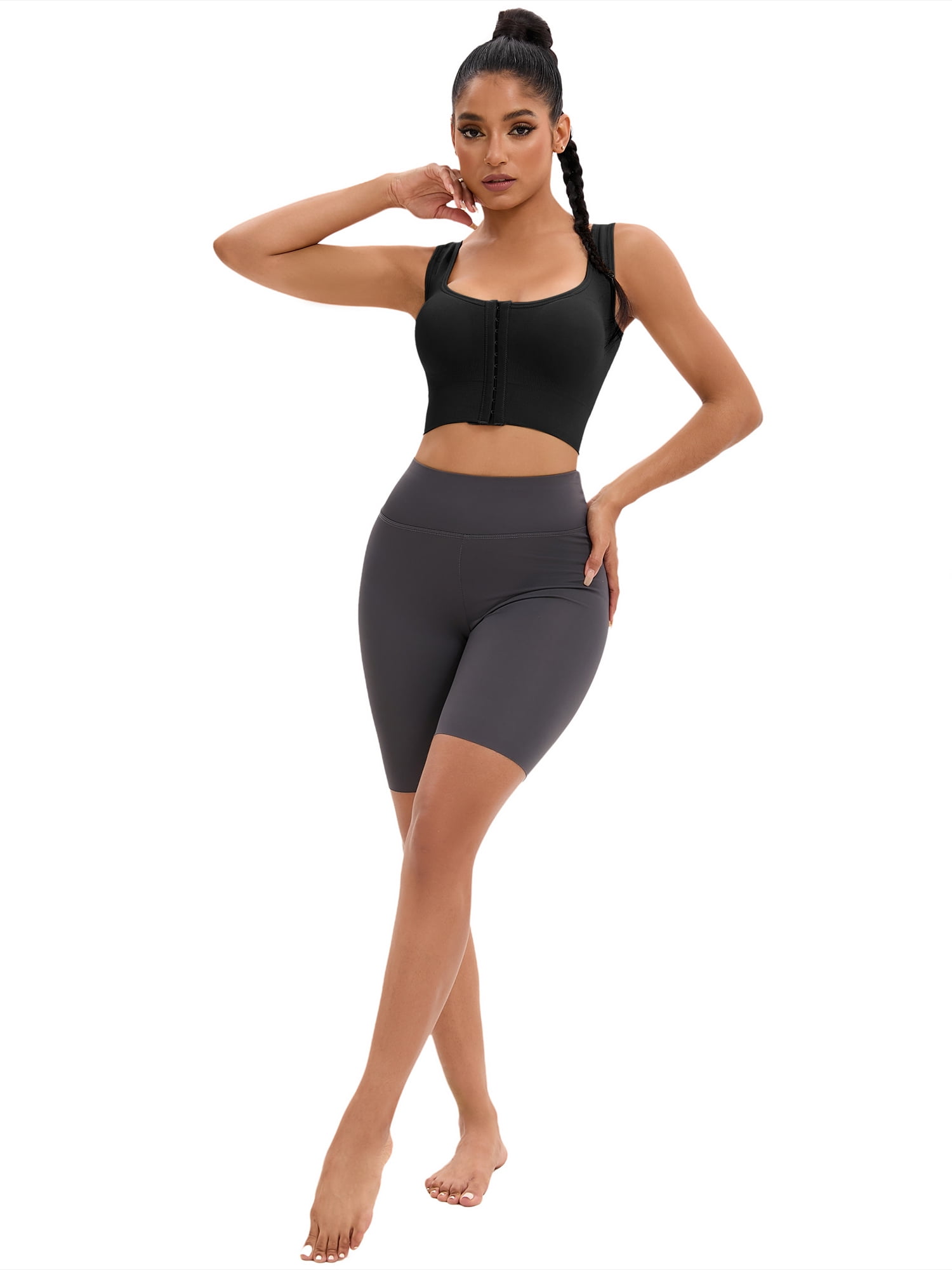 DARING DIVA Full Support Sports Bras Workout Wirefree Comfortable Bra M Black