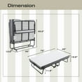 thumbnail image 2 of Folding Bed with Mattress, SPortable Foldable Bed with Storage Cover, SRollaway Bed for Adults with Memory Foam Mattress and Metal Frame, SCot Size Guest Bed on Wheels,75 x 45 inch, 2 of 16
