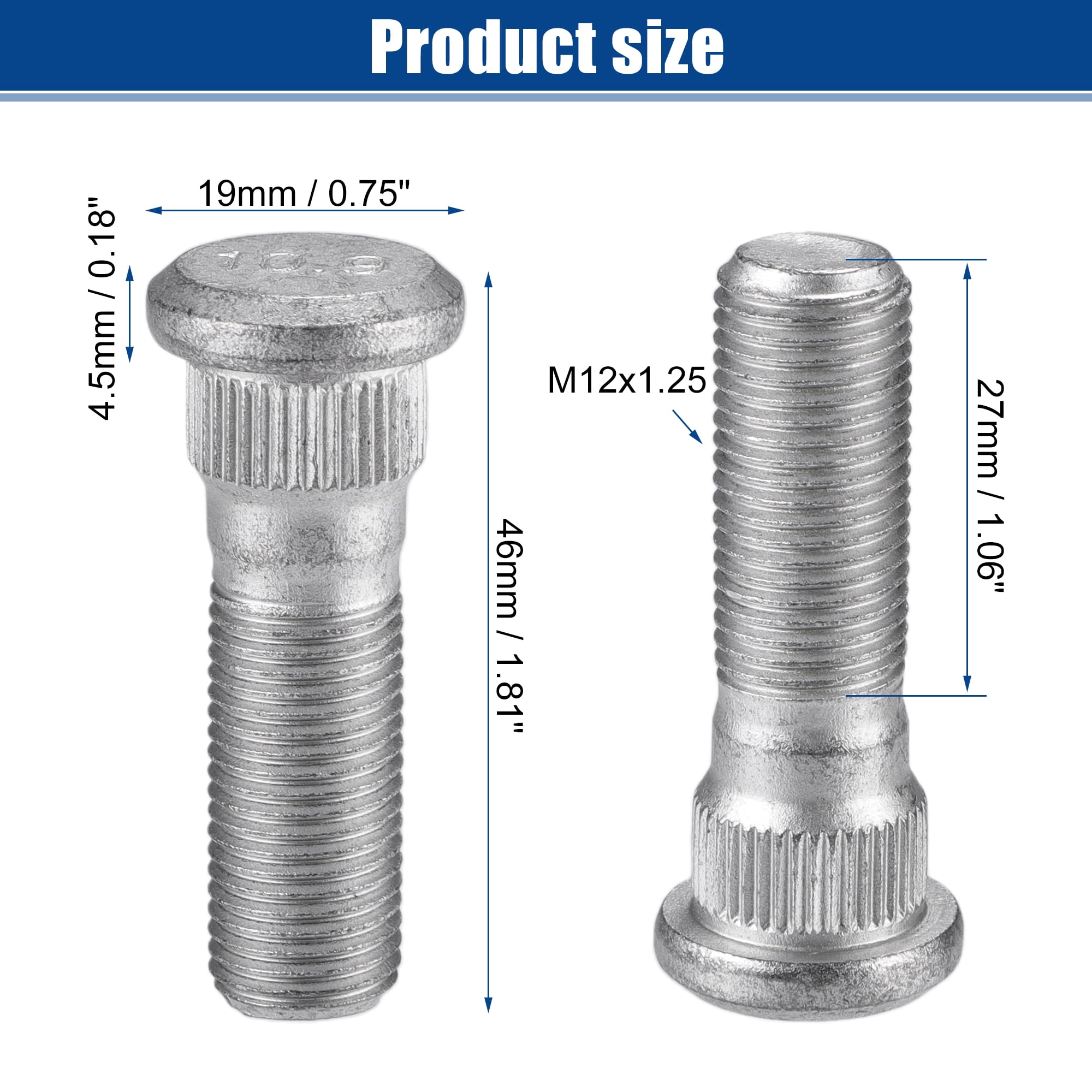 Unique Bargains M12x1.25 Front or Rear Wheel Lug Stud for Infiniti FX35 2003-2012