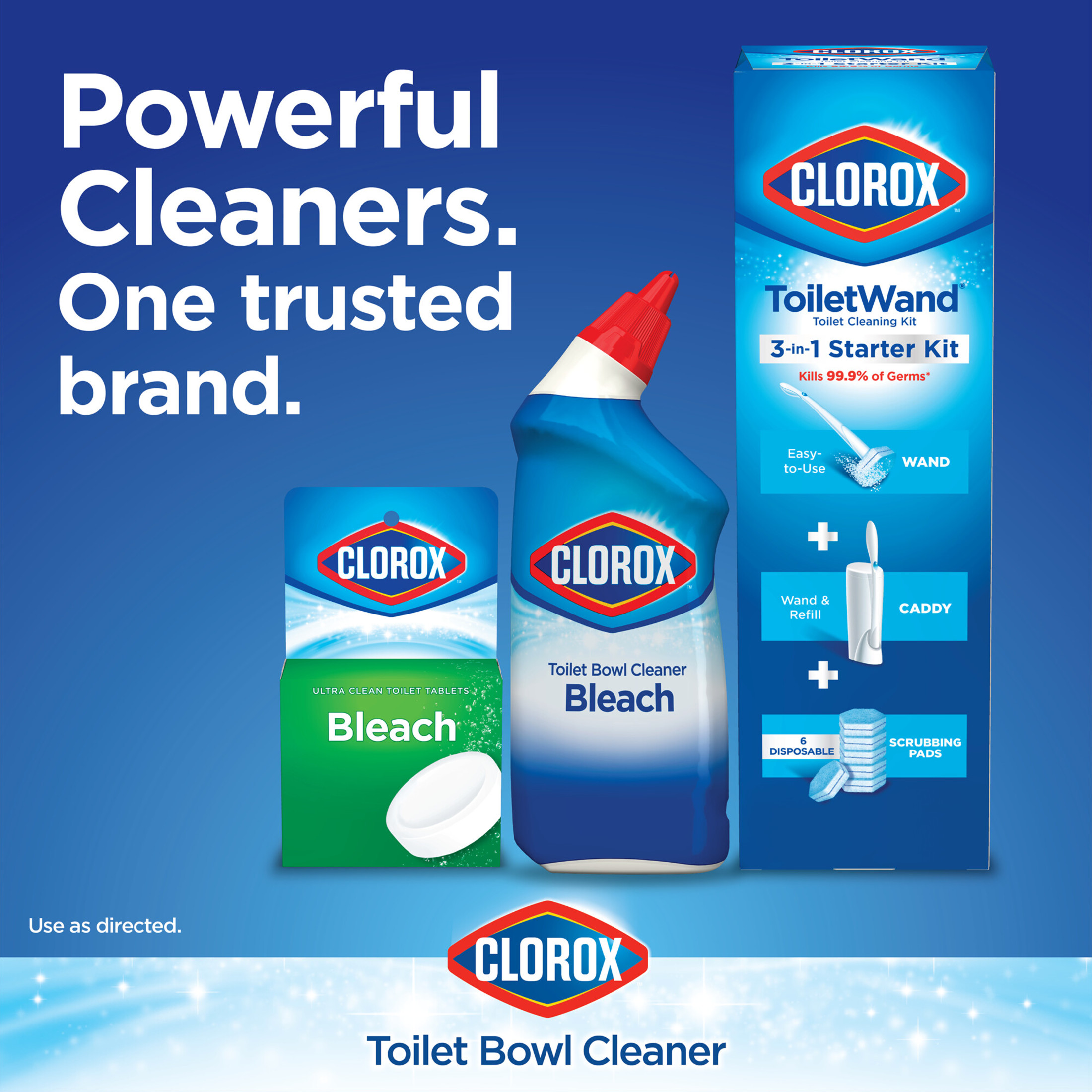 Clorox Toilet Bowl Cleaner Bleach, Rain Clean, 24 fl oz, 2 Pack - image 5 of 9