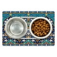 thumbnail image 1 of Moroccan Pet Mat for Food and Water, Ottoman Folkloric Art Inspired Abstract Aged Middle Age Renaissance Print, Non-Slip Rubber Mat for Dogs and Cats, 18" X 12", by Ambesonne, 1 of 2
