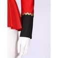 thumbnail image 6 of Haitryli Women Circus Ringmaster Costume Halloween Party Carnival Costumes Long Sleeve Skirted Leotard Bodysuit Red XL, 6 of 8