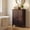 Brown, variant on Costway Bathroom Cabinet, Wooden Storage Cabinet with 2 Doors & 3-Level Adjustable Shelf Prussian Blue