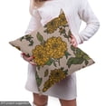 thumbnail image 4 of Ambesonne Floral Fabric by the Yard Upholstery, Vintage Dahlia Flowers Art, 3 Yards, Olive Green Marigold, 4 of 4