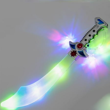 - LED Flashing Multicolor Buccaneer Pirate Sword, About 22 long By Flashing Panda
