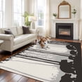 thumbnail image 3 of Forest Bear Area Rug 6x9 FT, Non Slip Living Room Throw Carpet, Black Grey Country Farmhouse Nature Tree Washable Soft Large Floor Carpet Non-Shedding Rug for Bedroom Dining Room Play Room, 3 of 9