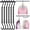 black, variant on Cozymood Plastic Space Saving Hangers, 6 Pack Multifunctional Organizer Magic Closet Hanger Closet Organizer, College Dorm Essentials