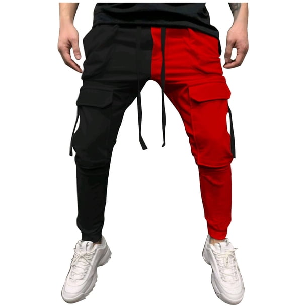 Pantalones largos para hombre, deportivos, multibolsillos, lavados, rectos, cargo, informales, de poliéster