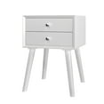 thumbnail image 7 of Costway End Table W/Drawers and Storage Wooden Mid-Century Accent Side Table Multipurpose for Bedroom Living Room Home Furniture Nightstand-White, 7 of 7