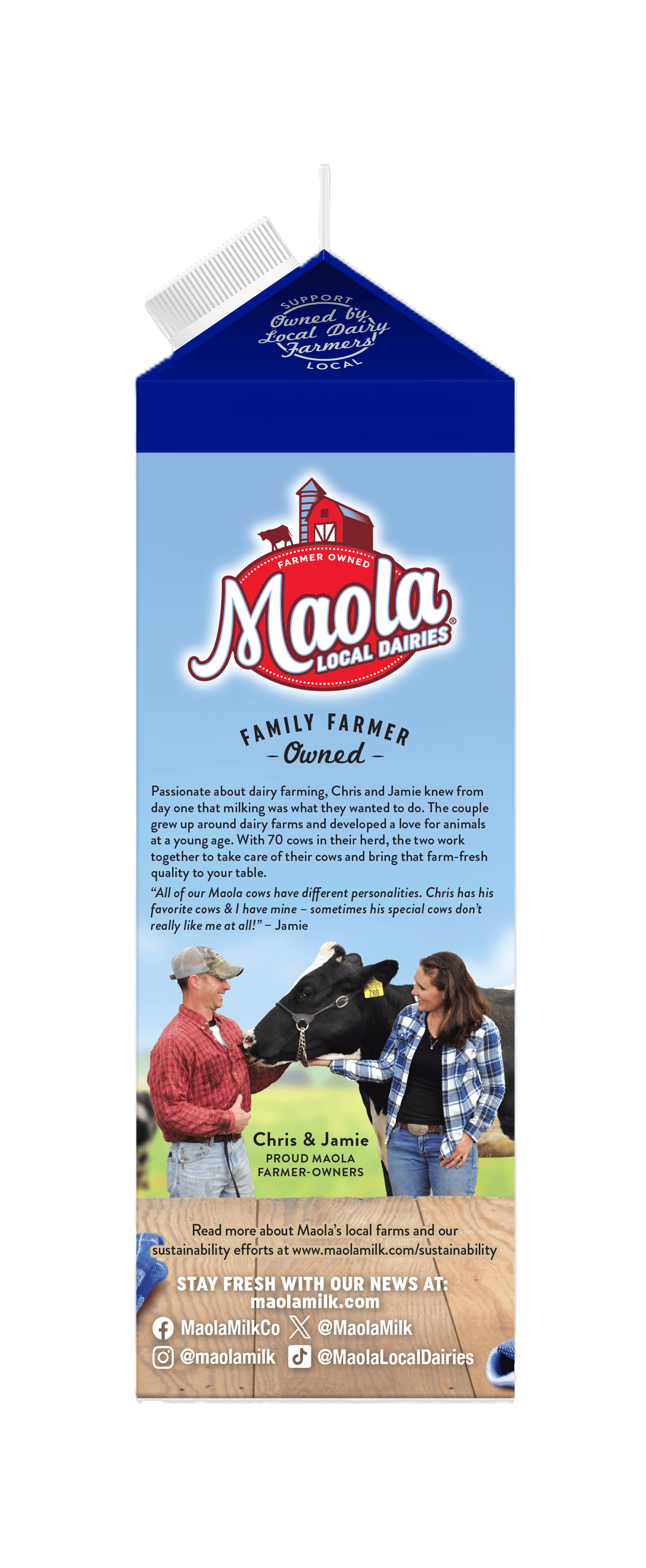 Maola 2% Reduced Fat Milk, 1 Quart