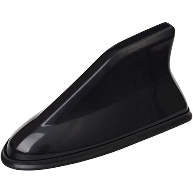 Antena de aleta de tiburón negra, antena universal para automóvil Antena de techo para automóvil Señal de aleta de tiburón mejorada Radio para automóvil Decoración de antena de aleta de tiburón