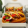 thumbnail image 3 of Erosebridal Taco Bed Sheets Twin for Adults,Burrito Tortilla Sheet Set Funny Decor for Home,Realistic Food Fitted Sheet Novelty Tacos Birthday Gifts Top Sheet, 3 of 5
