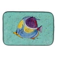 thumbnail image 1 of Carolines Treasures 8576DDM Tropical Fish on Teal Dish Drying Mat, 1 of 2