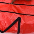 thumbnail image 4 of Christmas Tree Storage Bag Fits5 6 7 9 Ft Artificial Trees Plastic Waterproof Christmas Bag Durable Handles Labeling Card Slot Red 5ft, 4 of 6