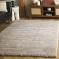 thumbnail image 2 of SAFAVIEH Rumi Barrett Striped Polyester Shag Area Rug, Beige/Ivory, 5'3" x 7'6", 2 of 8