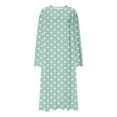 thumbnail image 7 of Wiyuqeen Plus Size Pajamas for Women Crew Neck Long Sleeve Casual Stars Print Sleep Dress Full Length Nightgown Sleepwear, 7 of 7