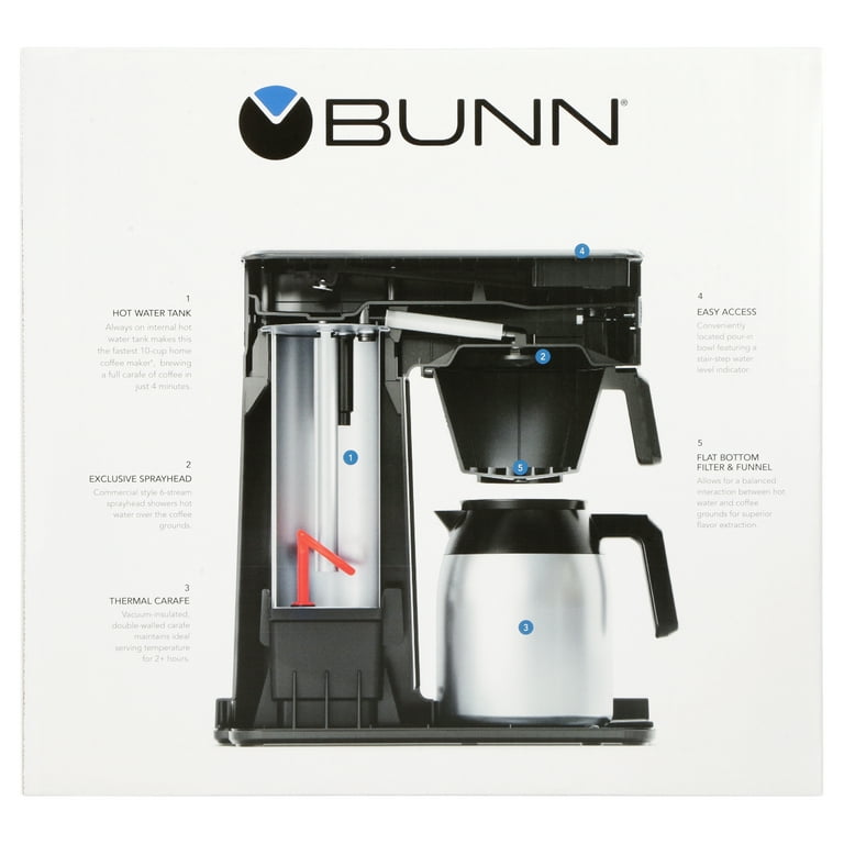 Bunn Csb3t Speed Brew Platinum Thermal 10-Cup Coffee Maker, Grey, 10 Cup