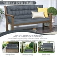 thumbnail image 2 of YLLN Porch Swing Cushions, Patio Furniture Cushions With 4" Thicken Backrest, Waterproof & Machine Washable, with Ties, Bench Cushions For Outdoor Furniture（40"x55"Light Gray）, 2 of 4