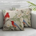 thumbnail image 3 of JEUXUS  Chinoiserie Pillow Covers ,Flower and Red Bird Pillow Cover Chinoiserie Decor Outdoor Pillow Cover for Couch Pillows Living Room Bedroom, 3 of 5