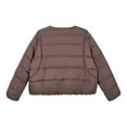 thumbnail image 4 of Veste Matelassée Courte à Ourlet à Cordon pour Femmes, Col Rond, Coupe Ample Légère, Style Décontracté d'Hiver avec Poches, 4 of 9