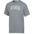 thumbnail image 2 of Men's-ComfortWash  Gray Wyoming Cowboys Distressed Arch T-Shirt, 2 of 3