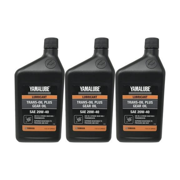 Yamaha Genuine OEM Trans-Oil Plus Gear Oil 20W-40 ACC-TRANS-PL-US - 3 Quarts