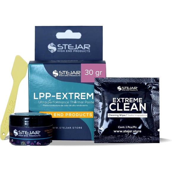 STEJAR PASTA TERMICA 30GR LPP-EXTREME INCLUYE ESPATULA Y TOALLITA LIMPIADORA