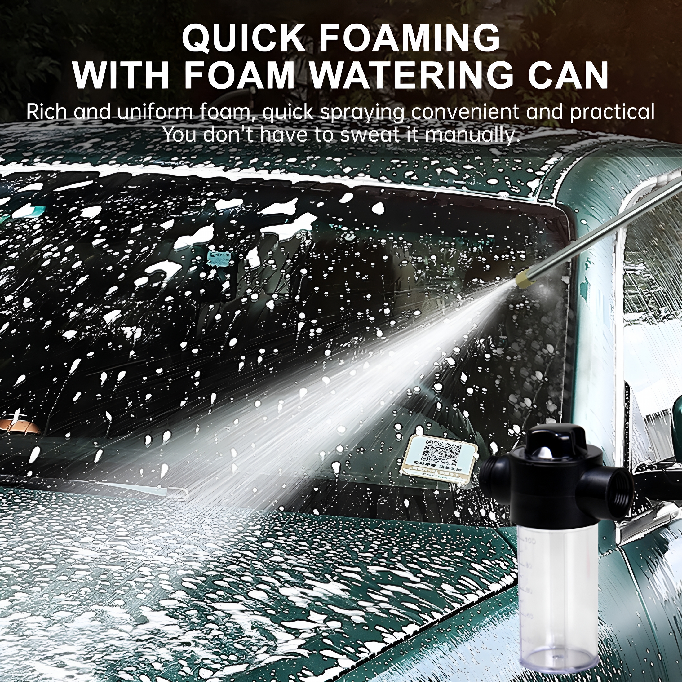 ZHZFKQ 2026 New Hydro Jet High Pressure Washer Wand,Portable High Pressure Water Gun,Extendable Washer Sprayer with 2 Mode Water Hose Nozzle for Garden Hose,Foam Cannon Car Washing