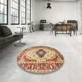thumbnail image 3 of Ahgly Company Indoor Rectangle Traditional Fire Brick Red Medallion Area Rugs, Swatch Sample, 3 of 6
