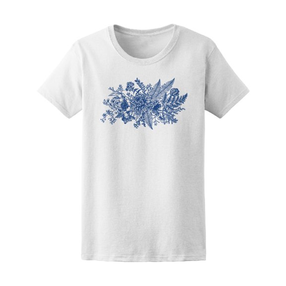 Bouquet Vintage Garden Flowers Tee Women's -Image by Shutterstock