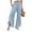 Sky Blue #030, variant on Mohiass Ruffle Hem Pants for Women with Leg Ruffle 2025 Flowy Palazzo Pants Wide Leg Summer Linen Trousers Beach Boho Smocked Waist Pants with Pockets Army Green L