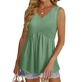 thumbnail image 6 of LADIGASU Flowy Peplum For Women Dressy Sleeveless V Neck Tank, 6 of 9