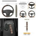thumbnail image 3 of KUIFORTI Ethnic Style Pattern Car Seat Covers Full Set 15 Piece Seat Covers Steering Wheel Cover Seat belt Cover Pad Cup Coasters Car Garbage Bag Car Storage Box Rear View Mirror Cover Keychain, 3 of 6