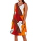 thumbnail image 1 of Vestido de Lino de Algodón de Color Sólido Vestido de Ajuste Suelto sin Mangas con Bolsillos, Ropa de Verano de Lino de Algodón para la Playa Y el Hogar, 1 of 5