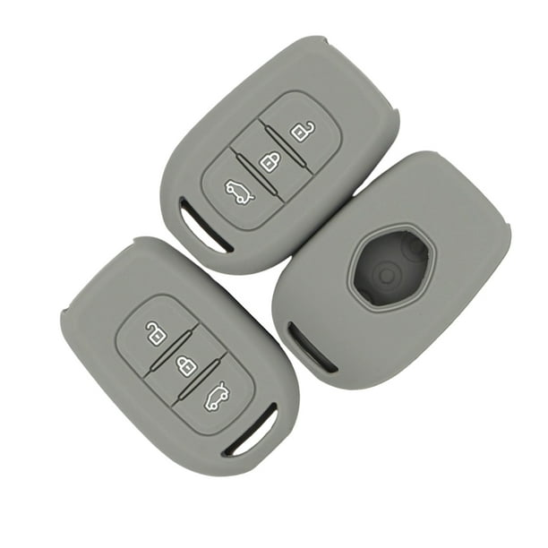 Seitruly Funda de silicona segura y moderna para llave de coche de 3 piezas con textura suave para mayor comodidad Electrónica gris
