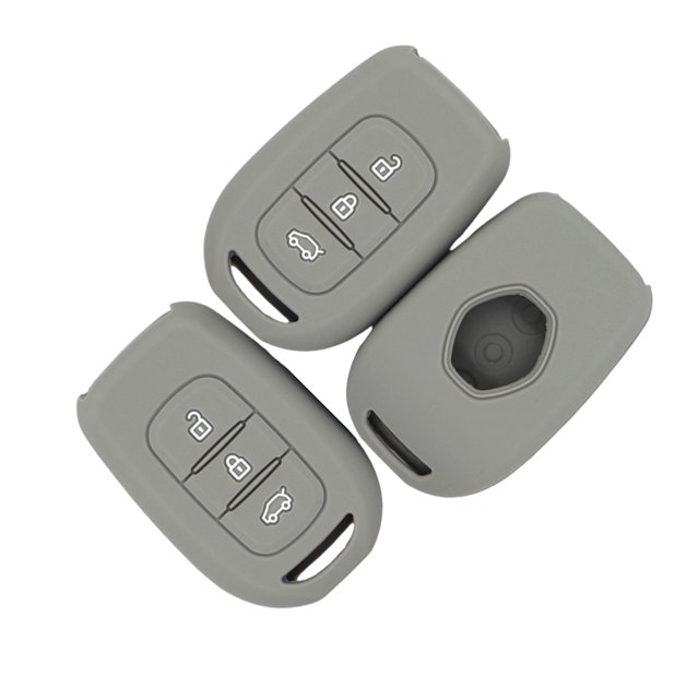 Inteprter Funda de silicona segura y moderna para llave de coche de 3 piezas con textura suave para mayor comodidad Electrónica gris